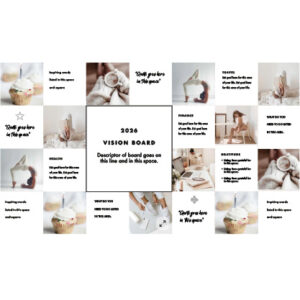 Simple White Vision Board