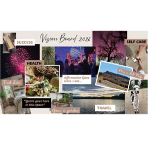 Collage Style Vision Board with Rotated images
